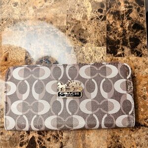 Coach Silver and Gray Wallet